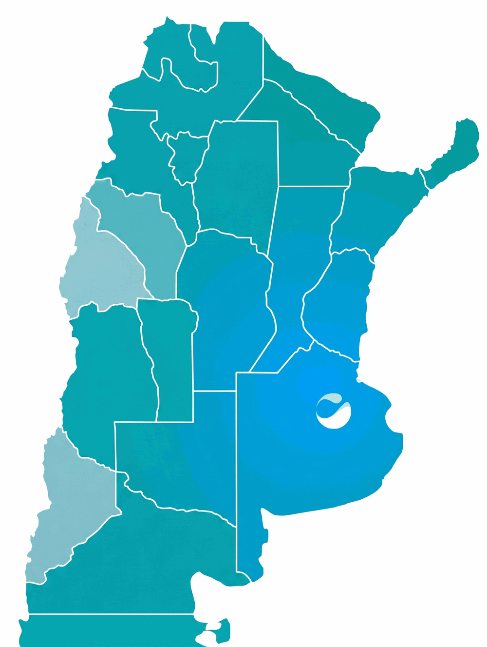 Mapa de cobertura de Leveal en Argentina